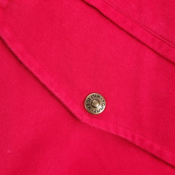 VTG Tommy Hilfiger Reversible Nautical Sailboat Bomber Jacket Red Navy Mens M - Picture 11 of 13